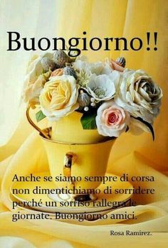 Buongiorno e Buon Martedì