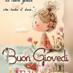 immagine di buongiorno buon giovedì con un dolce pensiero a chi si vuole bene