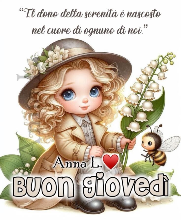Buongiorno e Buon Giovedì con frase sulla serenità