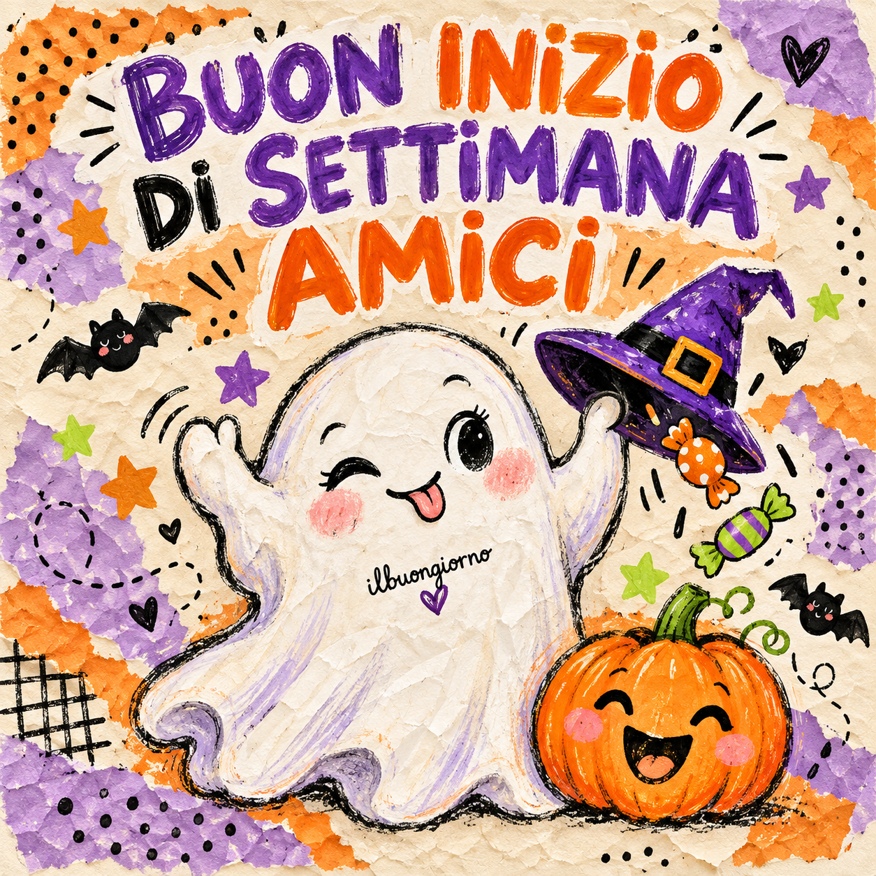 buon inizio di settimana amici halloween