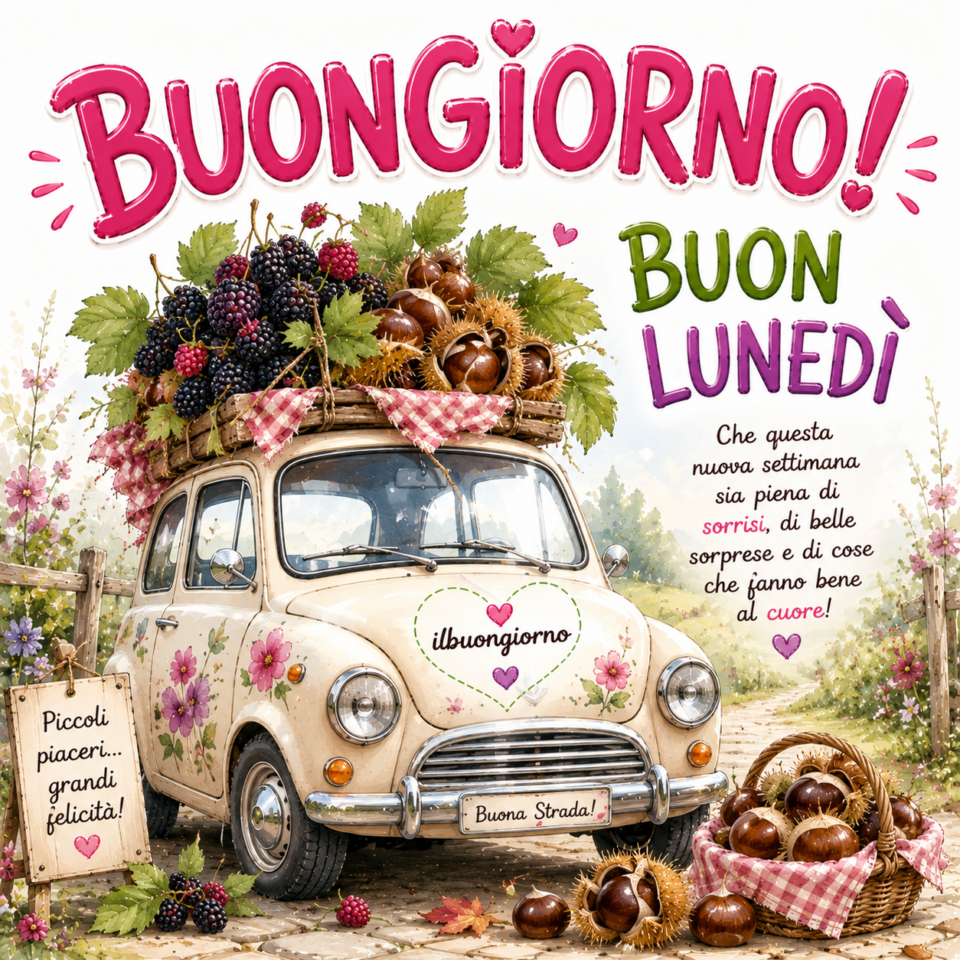 buongiorno buon lunedì con frase