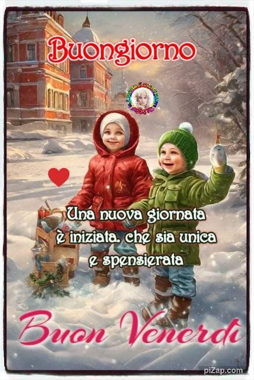 immagine di buongiorno buon venerdì natalizio