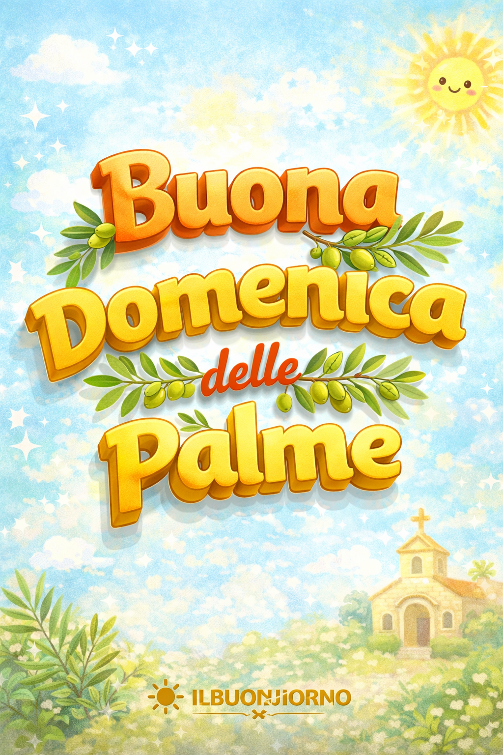 immagine serena domenica delle palme con ulivo