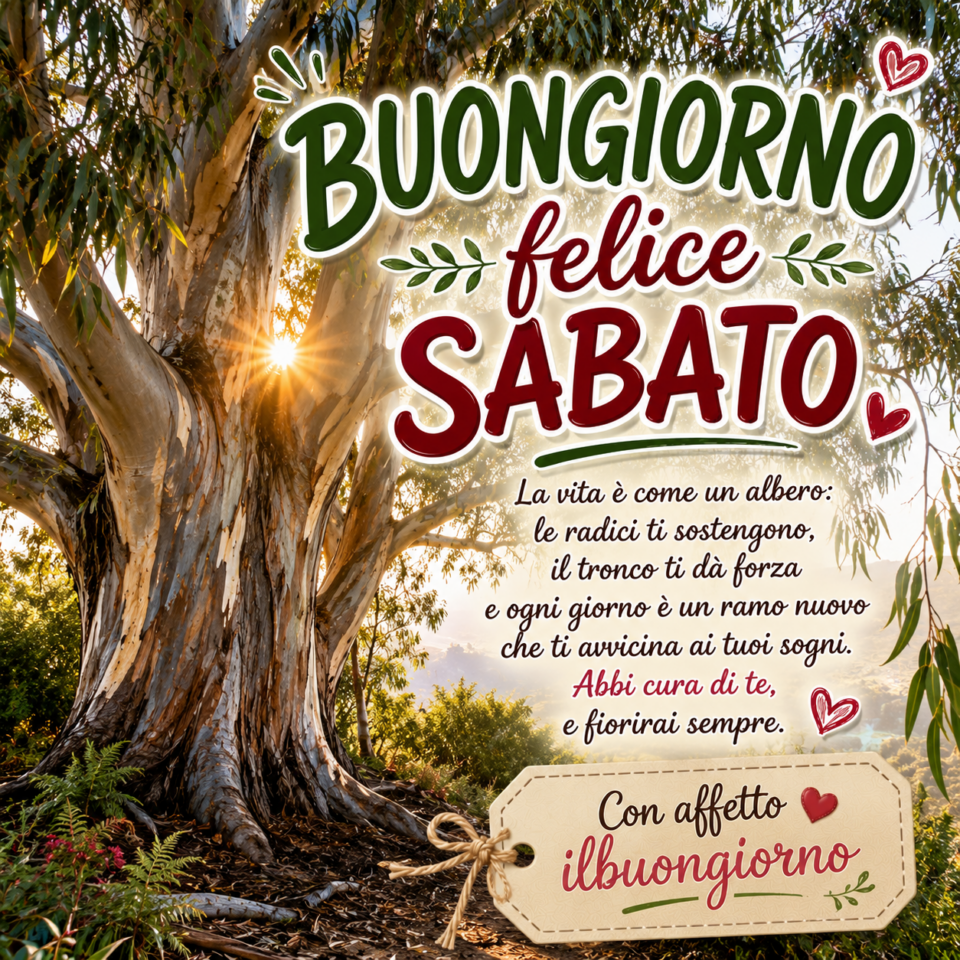 immagine di buongiorno felice sabato