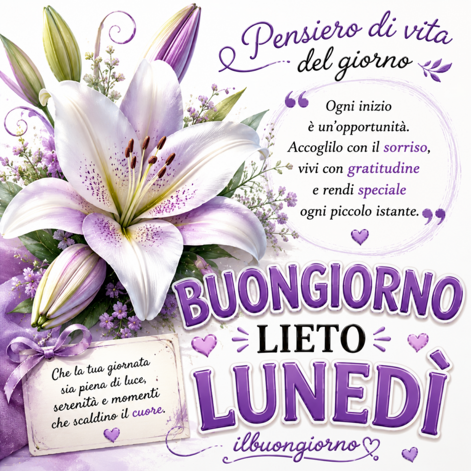 buongiorno lieto lunedì