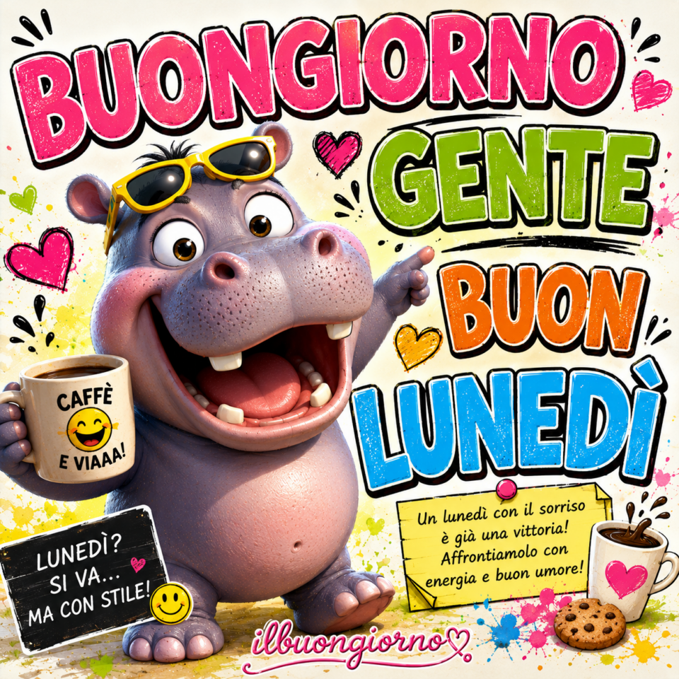 buongiorno gente buon lunedì